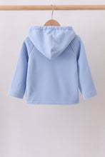 Blue Fleece Bow Coat - ARIA KIDS