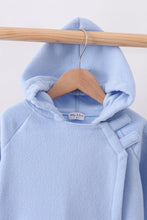 Blue Fleece Bow Coat - ARIA KIDS