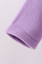 Purple Fleece Bow Coat - ARIA KIDS