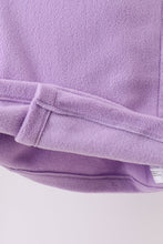 Purple Fleece Bow Coat - ARIA KIDS