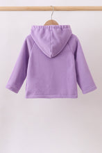Purple Fleece Bow Coat - ARIA KIDS