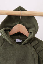 Green Fleece Bow Coat - ARIA KIDS