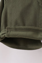 Green Fleece Bow Coat - ARIA KIDS