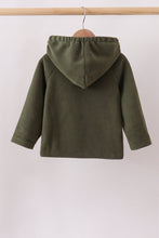 Green Fleece Bow Coat - ARIA KIDS