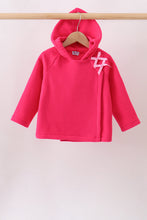 Magenta Fleece Bow Coat