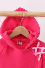 Magenta Fleece Bow Coat