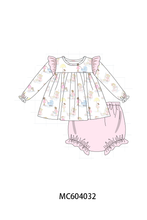 Pink all day adventure ruffle bloomer set