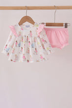 Pink all day adventure ruffle bloomer set - ARIA KIDS