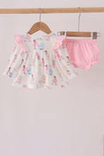 Pink all day adventure ruffle bloomer set - ARIA KIDS