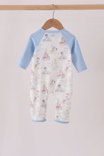 Blue all day adventure pocket romper - ARIA KIDS