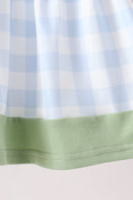 Blue Pumpkin Embroidery Gingham Bloomer set - ARIA KIDS