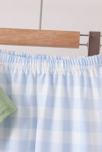 Blue Pumpkin Embroidery Gingham pants Set - ARIA KIDS
