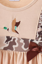 Camouflage duck embroidery ruffle dress - ARIA KIDS