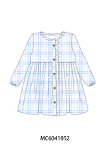 Blue Plaid Ruffle Dress