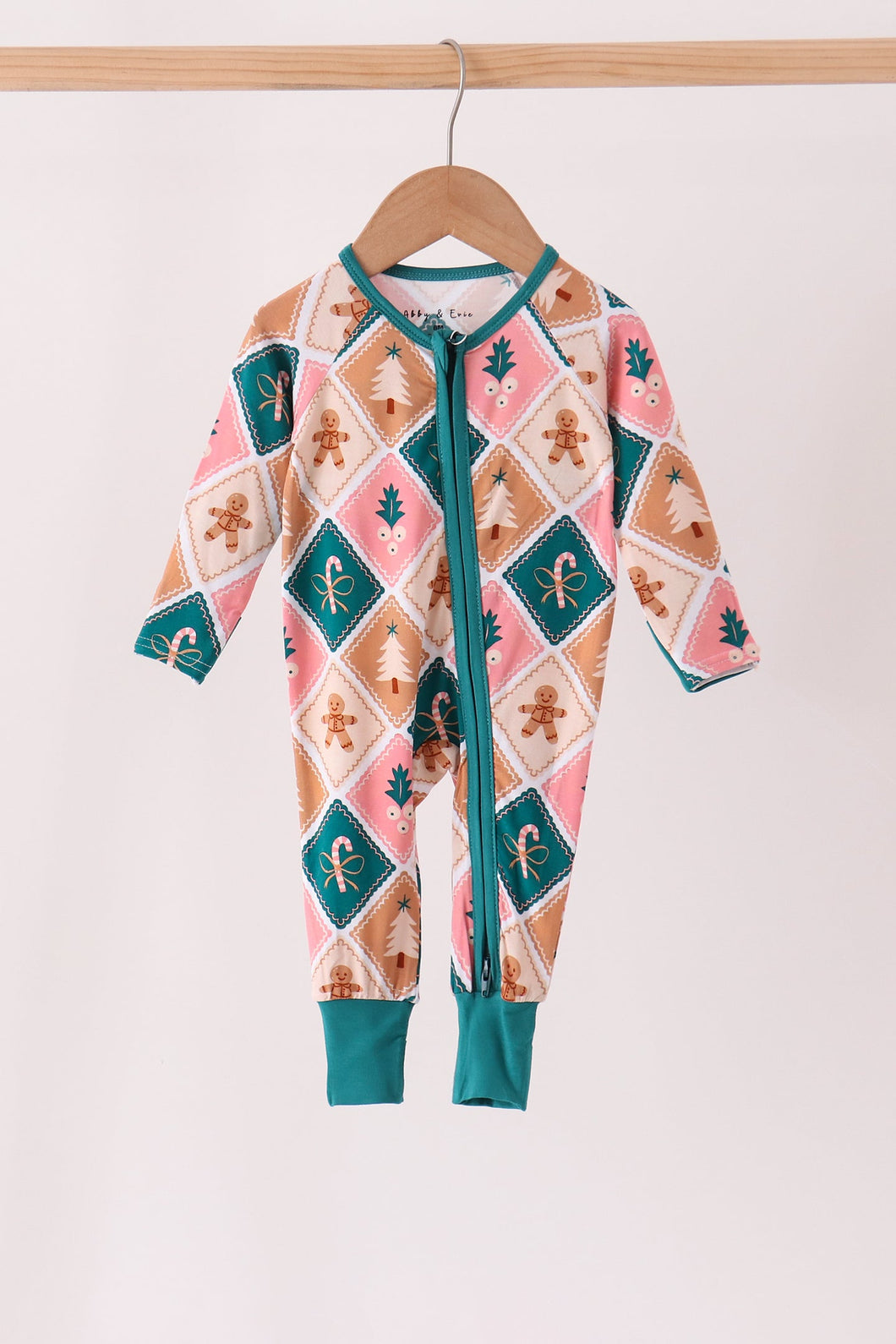 Green Gingerbread Bamboo Romper