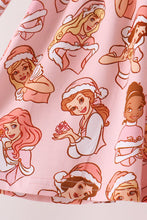 Pink princess print bamboo pants set