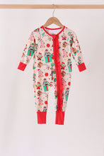 Red christmas toy story ruffle bamboo romper