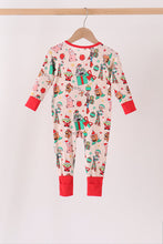 Red christmas toy story ruffle bamboo romper