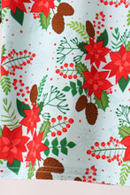 Red Floral Ruffle Bamboo Pajama Set