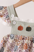 Pumpkin Embroidery Lace Ruffle pants set - ARIA KIDS