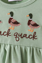 Green Duck guack guack Ruffle Gingham Bloomer Set