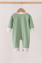 Green Duck guack guack Embroidery Romper