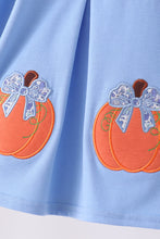Blue pumpkin applique ruffle pants set - ARIA KIDS