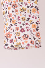 Orange Floral Bow Ruffle pants set - ARIA KIDS