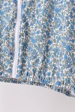 Teal floral print mom&me skorts set - ARIA KIDS