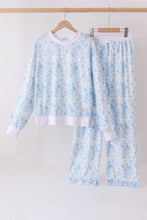 Blue floral print mom&me pants set - ARIA KIDS