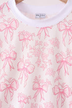 Pink bow floral print mom&me pants set - ARIA KIDS