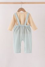 Khaki Geo Diamond 2pc romper set - ARIA KIDS