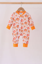 Orange Pumpkin Print Romper - ARIA KIDS