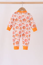 Orange Pumpkin Print Romper - ARIA KIDS