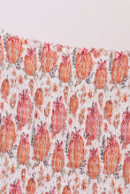 Orange Pumpkin Print Smocked Mom Dress - ARIA KIDS