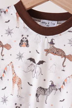 Brown zoo animal romper - ARIA KIDS