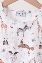 Brown zoo animal ruffle dress - ARIA KIDS