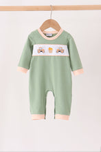 Green farm embroidery romper - ARIA KIDS