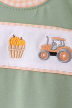 Green farm embroidery romper - ARIA KIDS