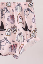 Purple spooky embroidery bloomer set
