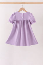 Purple spooky embroidery dress