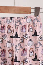 Pink Spooky print bamboo pajama set