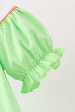 Green Jack-O-Lantern embroidery dress - ARIA KIDS