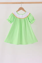 Green Jack-O-Lantern embroidery dress - ARIA KIDS