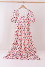Jack-O-Lantern print tiered mom dress - ARIA KIDS
