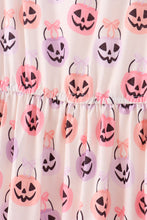 Jack-O-Lantern print tiered mom dress - ARIA KIDS