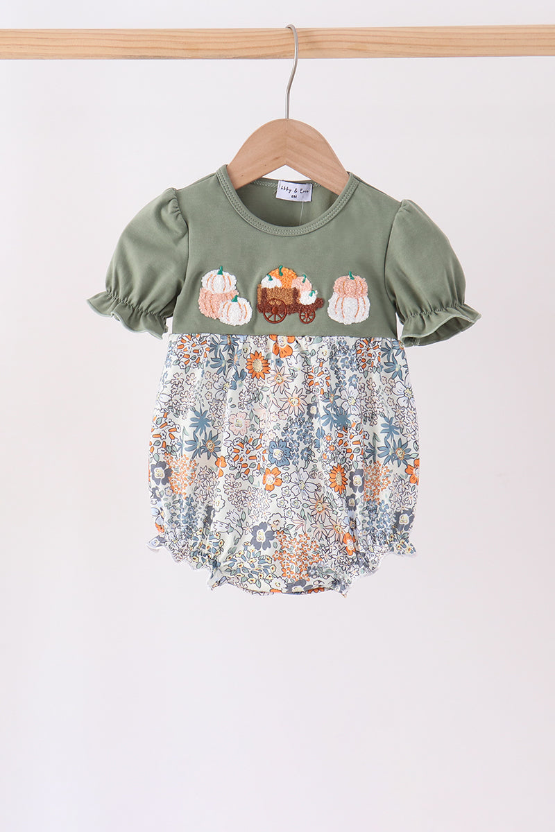 Green pumpkin french knot bubble - ARIA KIDS