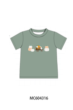 Green pumpkin french knot top