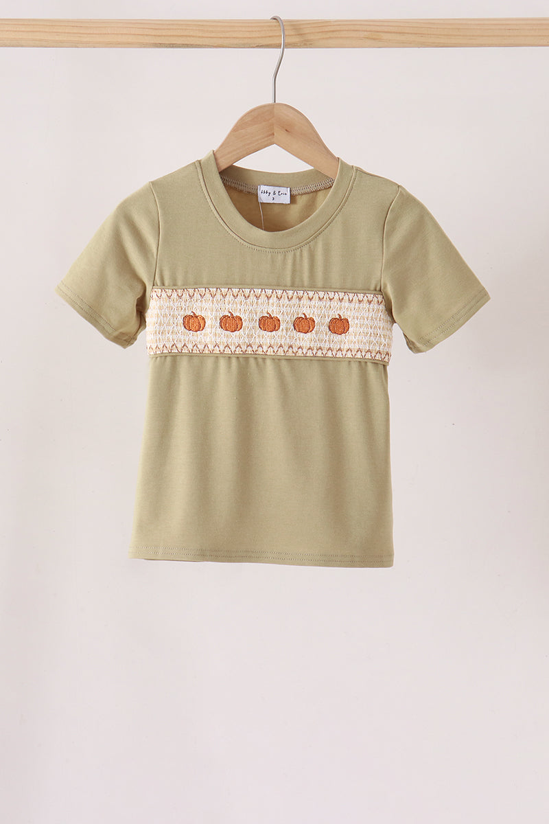 Sage pumpkin embroidery top - ARIA KIDS