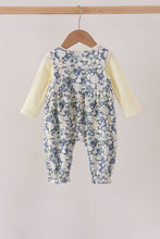 Vintage Floral Smocked Ruffle Romper Set